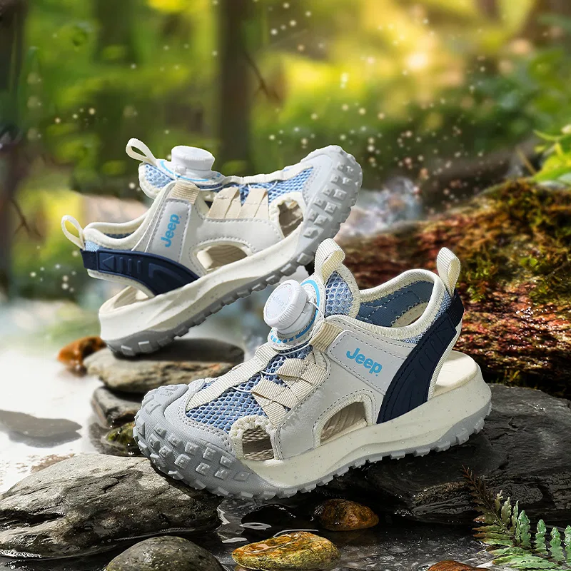 Детские сандалии Kids Jeep, Light Blue[Closed Toe Anti-Kick] — фото 4