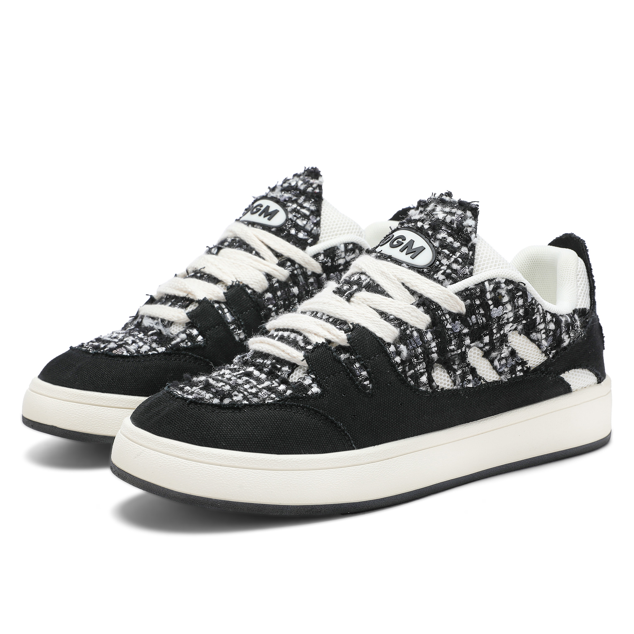 

Кроссовки Coverage, Abrasion Resistant, Lightweight, And Breathable Low top Skateboard Shoes Men's Box OUGLEMEN, Black White