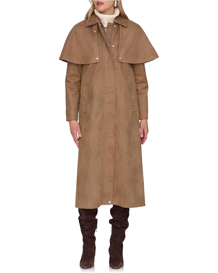 

Женское пальто-тренч с капюшоном из искусственной замши Avec Les Filles, Fawn