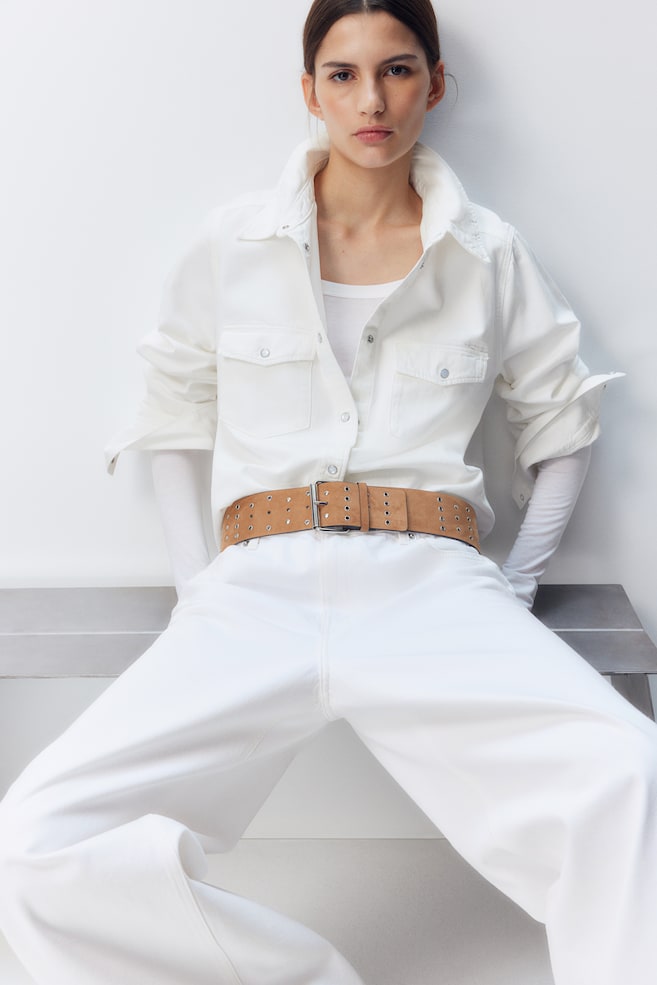

Джинсовая рубашка H&M, белый