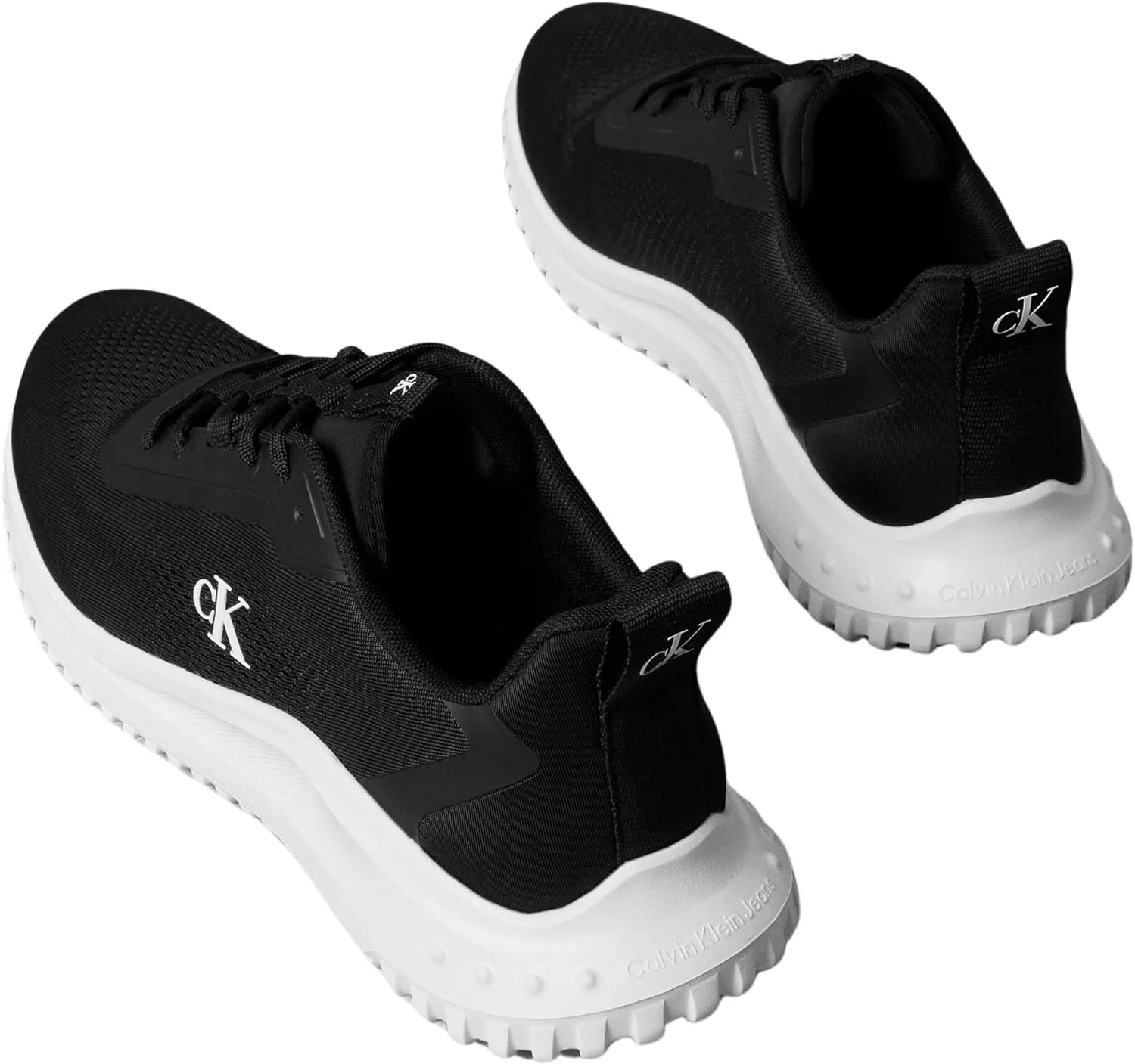 Мужские беговые кроссовки Calvin Klein Eva Mix с сетчатой ​​вставкой, Black Bright White — фото 2
