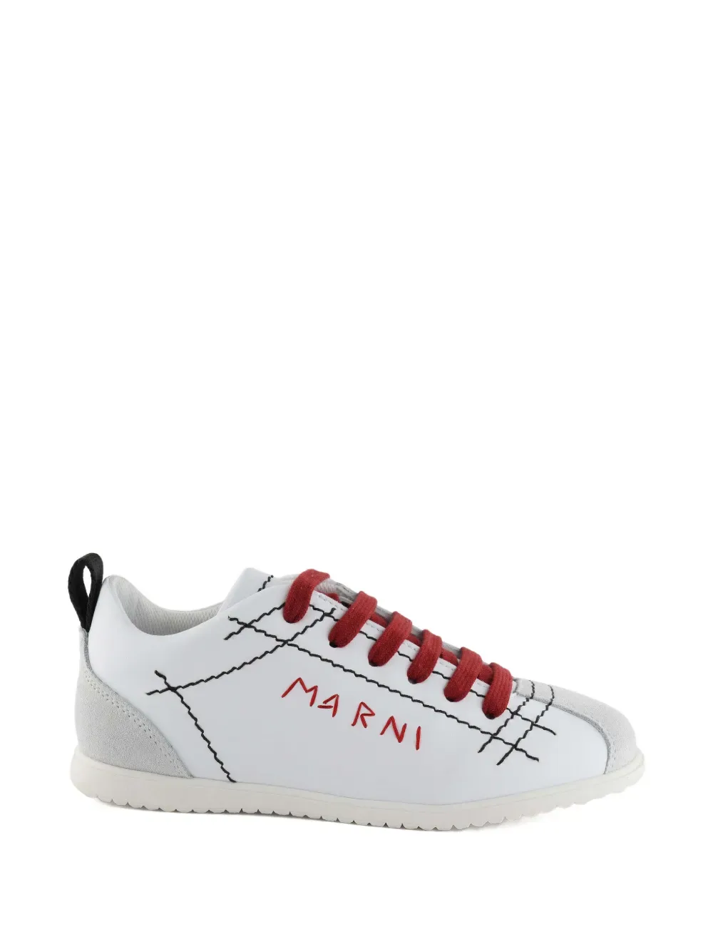 Кроссовки с контрастной строчкой Marni Kids, белый