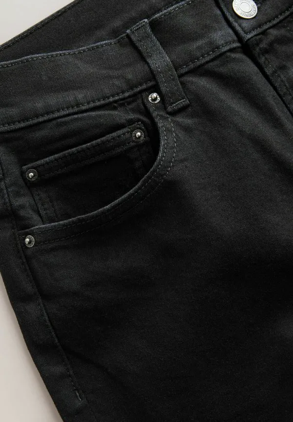 Джинсы-Клеш укороченного кроя из эластичной ткани Next, Black — фото 3
