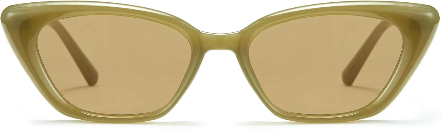 

Женские солнцезащитные очки Cyxus Cateye с защитой от УФ-излучения, линзами AC, модной ультралегкой оправой из поликарбоната, 1146 - Green Frame - Green Lens