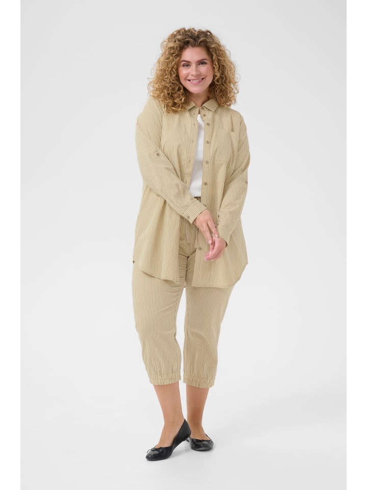 

KAFFE curve Туника KCnana свободного кроя, цвет чинцилла / белая полоска