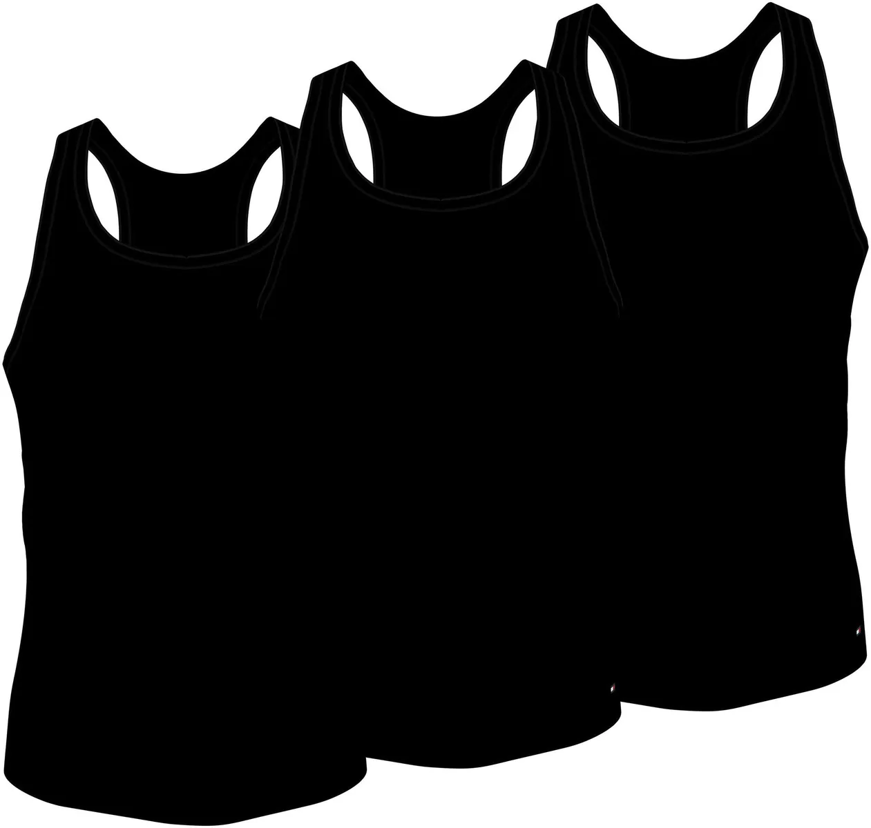 

Футболка Tommy Hilfiger Underwear "3P TANK TOP" с фирменным лейблом, черный