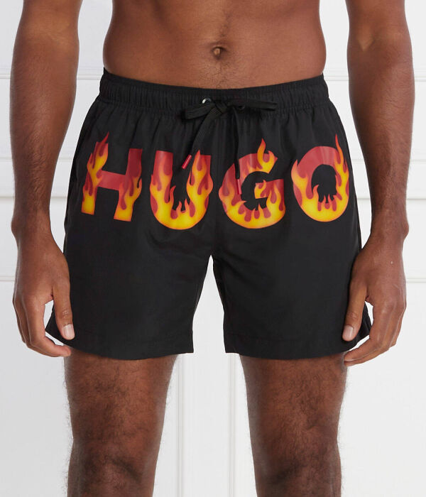 

Плавки-шорты Hugo Bodywear Fushi с фирменным принтом, черный