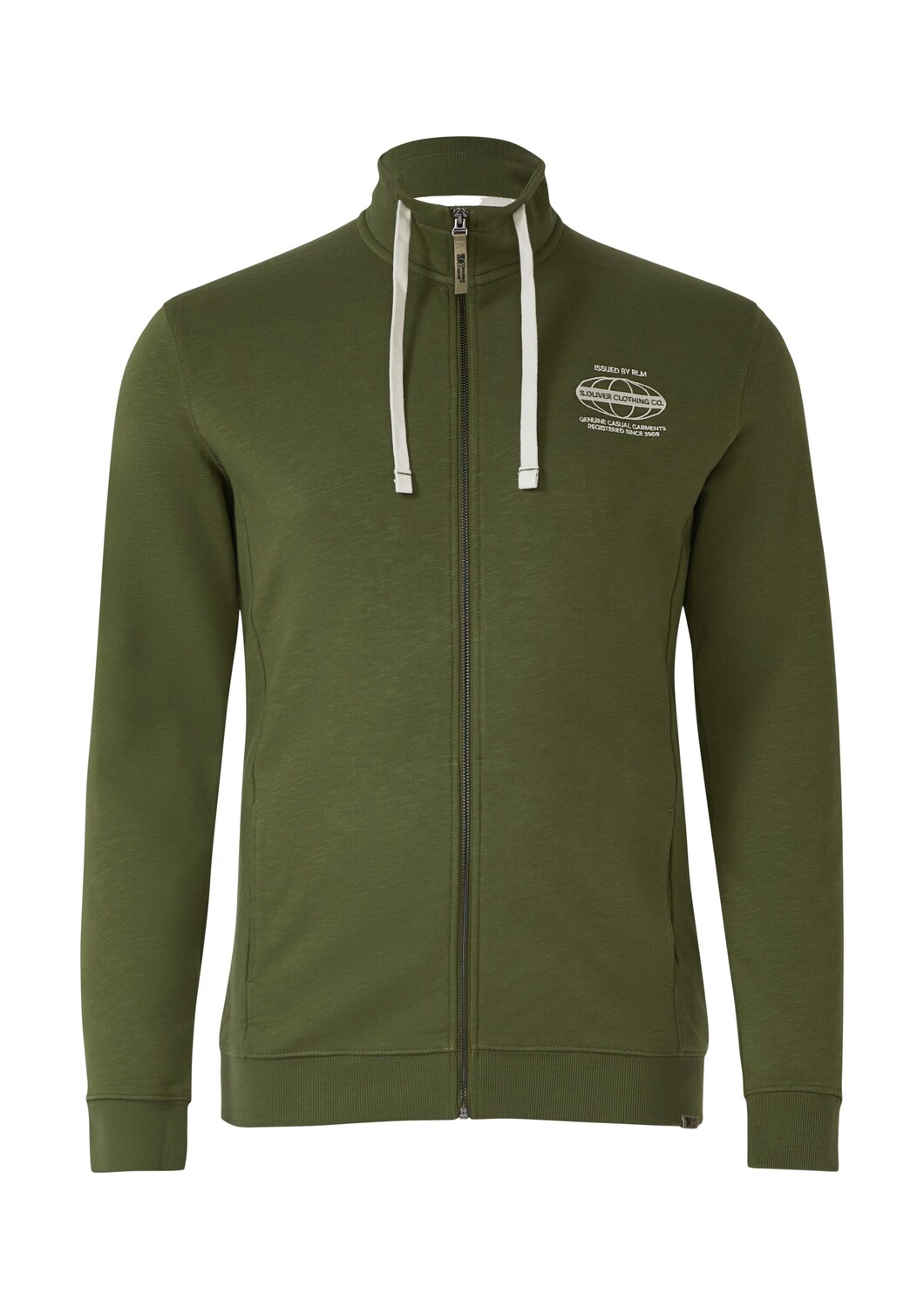 

s.Oliver Толстовка на молнии зеленого цвета