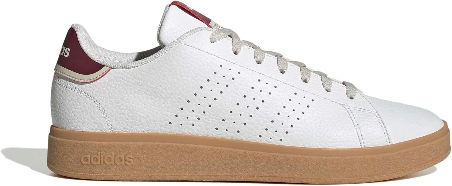 Кроссовки Adidas Unisex Advantage Base 2.0, Ftwr White Ftwr White Shadow Red — фото 2