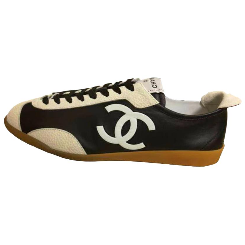 

CHANEL 26P мужские повседневные кроссовки из коровьей кожи low top черные