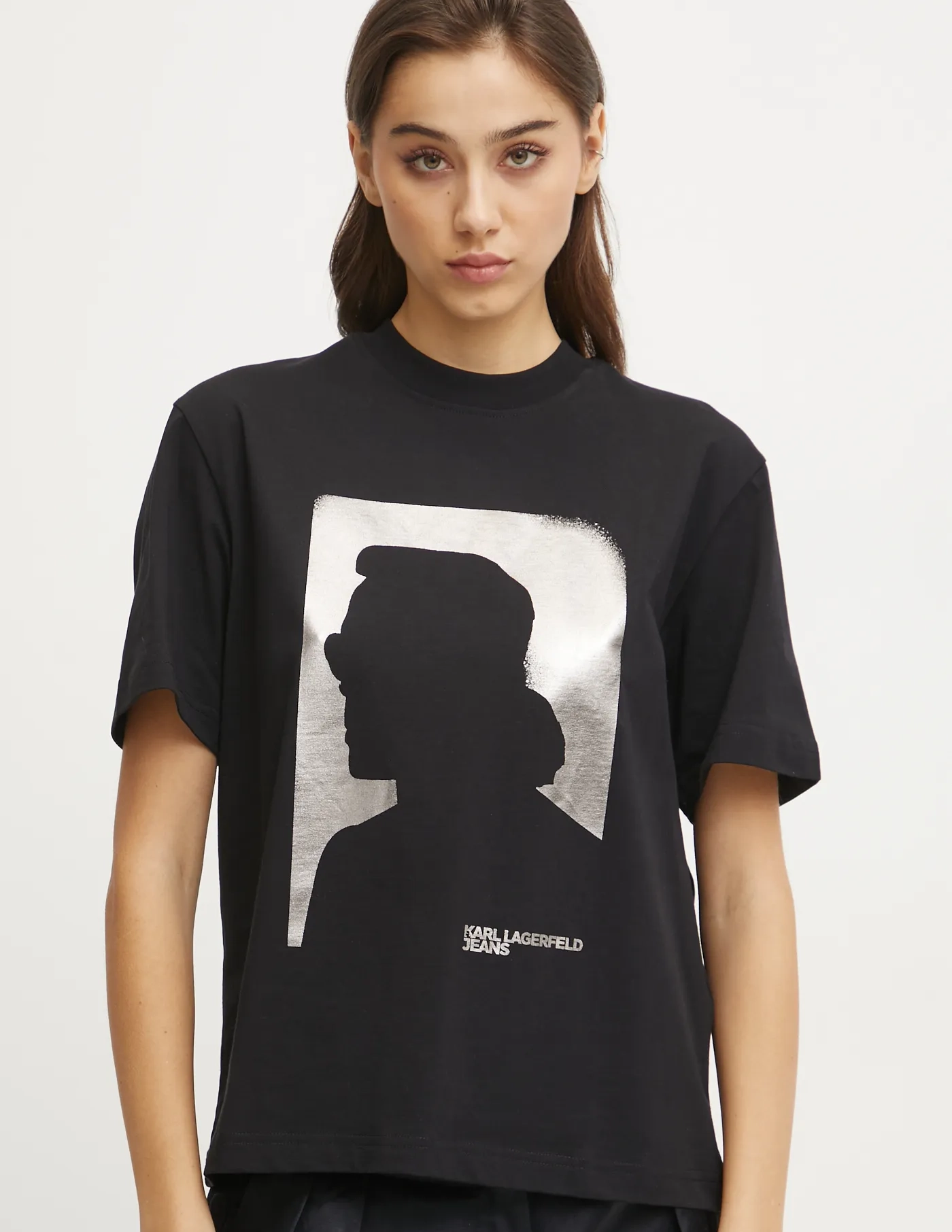 

Хлопковая футболка Karl Lagerfeld Jeans, черный