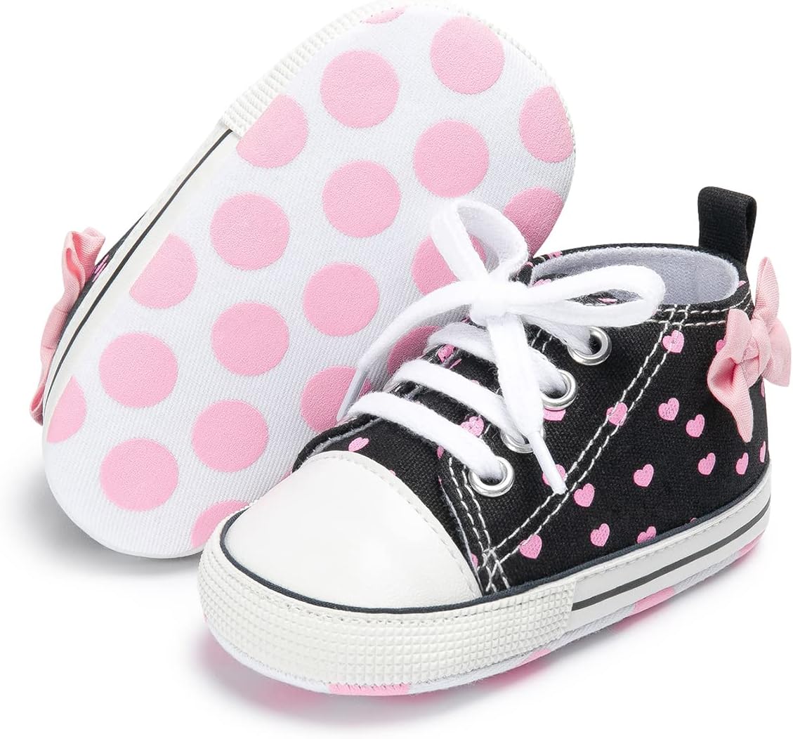 

Детские кеды KIDSUN унисекс для мальчиков и девочек, с мягкой подошвой, на шнуровке, для новорожденных, обувь для первых шагов, для малышей, комнатная обувь, черный