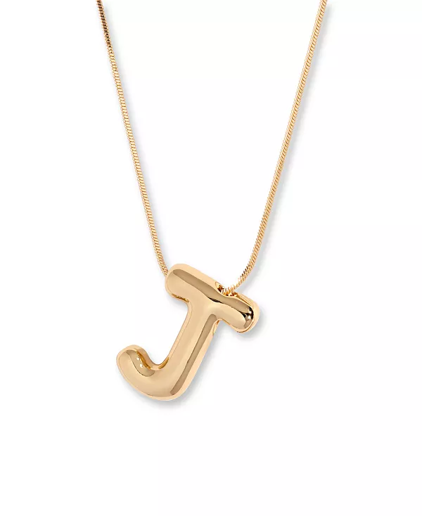 

Позолоченное короткое ожерелье с подвеской в виде бабл-инициала Пиппы Brook & York, gold-j