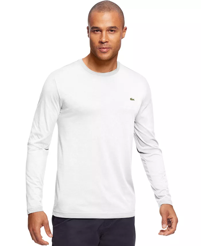 

Мужская футболка с длинным рукавом и круглым вырезом Jersey Lacoste, белый