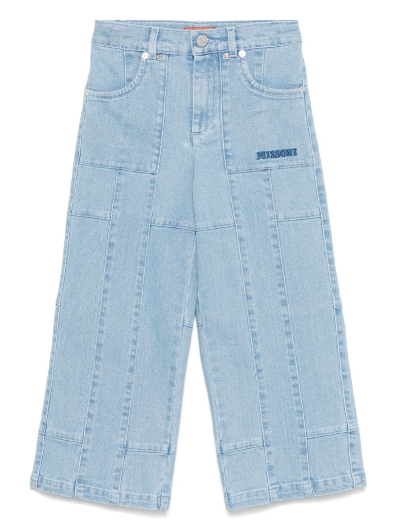 

Missoni Kids джинсы со вставками, синий