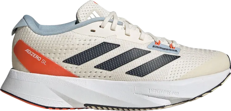 

Кроссовки Adizero SL J 'Chalk White Black', кремовый