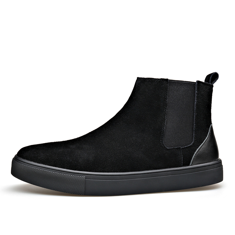 

LUOMAIKE Челси ботинки мужские черные черный верх черная подошва, цвет Black Upper Black Sole