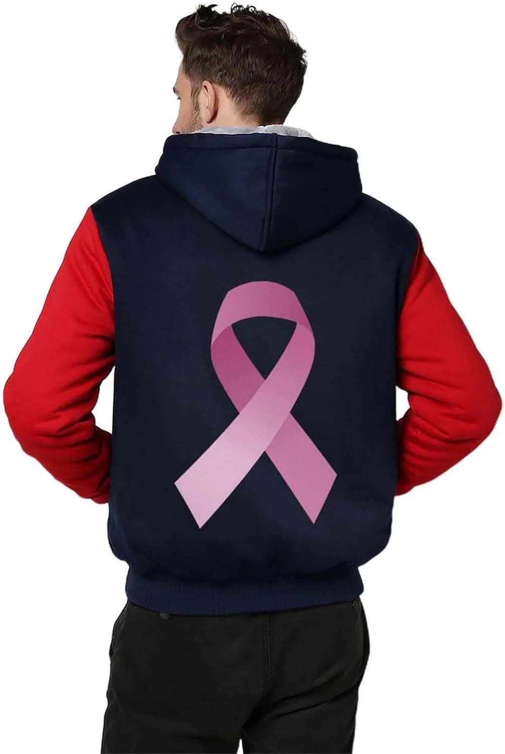 Толстовка на молнии Awareness Ribbon, красный — фото 2