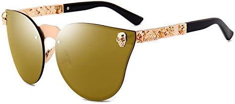 

Винтажные солнцезащитные очки для женщин и мужчин, металлический череп, розовое золото, стильные солнцезащитные очки для женщин с защитой от УФ-излучения UV400 MTZJH, 2