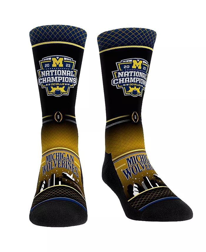 

Носки мужские и женские Navy Michigan Wolverines College Football Playoff 2023 National Champions Crew Socks Rock 'Em
