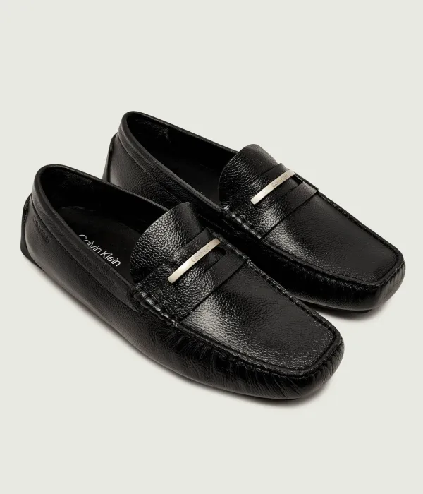 Кожаные водительские туфли Calvin Klein, черный — фото 3