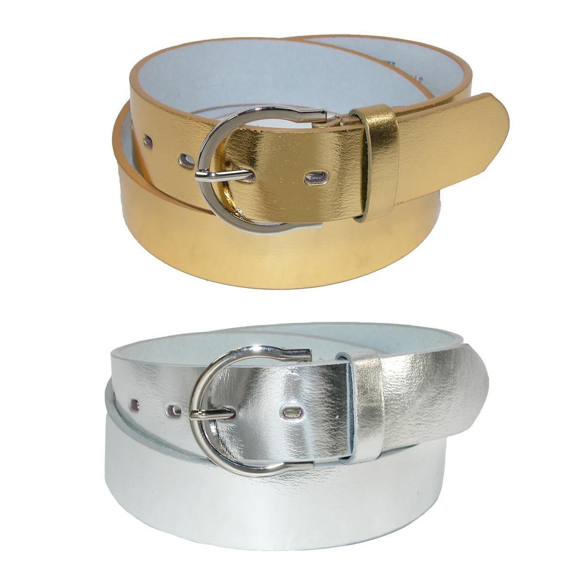 

Женский базовый ремень для уздечки (упаковка из 2 шт.) CTM, цвет silver & gold