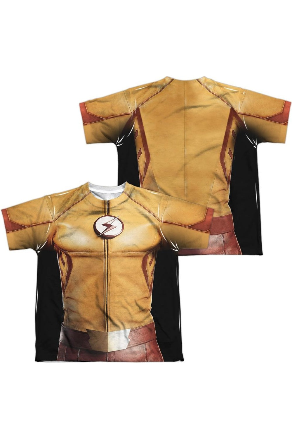 

Футболка для детей с принтом Kid Flash (спереди и сзади), короткий рукав, полиэстер Gildan, белый