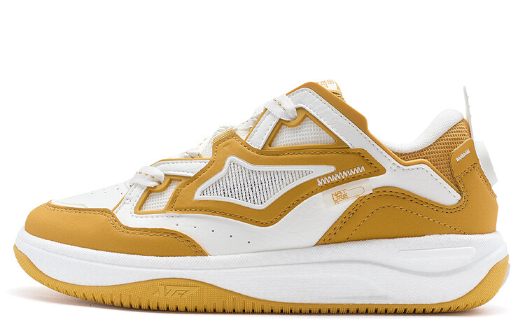 

Кроссовки XTEP Kailang Skateboarding Shoes Women's Low-top Licorice Yellow/sail White, белый/желтый