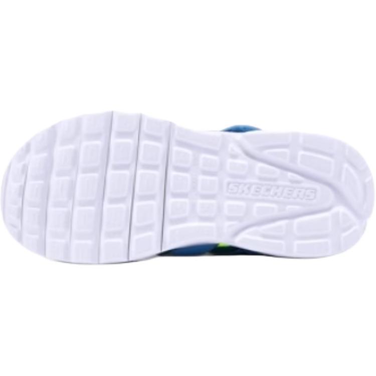 Детские сандалии с низким верхом, устойчивые к истиранию, дышащие Skechers Kids, синий/белый/зеленый — фото 3