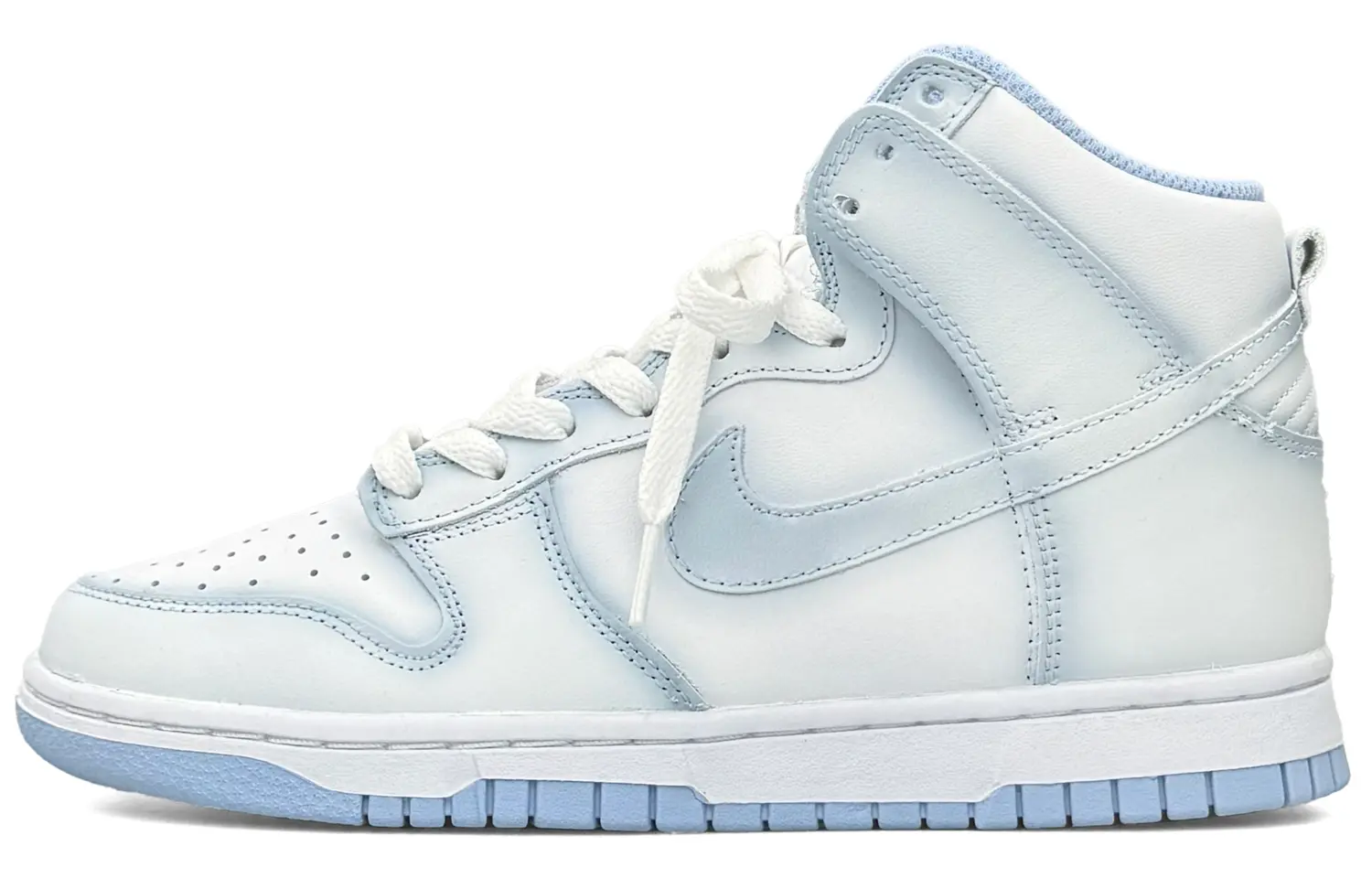 

Кроссовки Nike Dunk Skateboarding Shoes Women's High-top Blue, белый