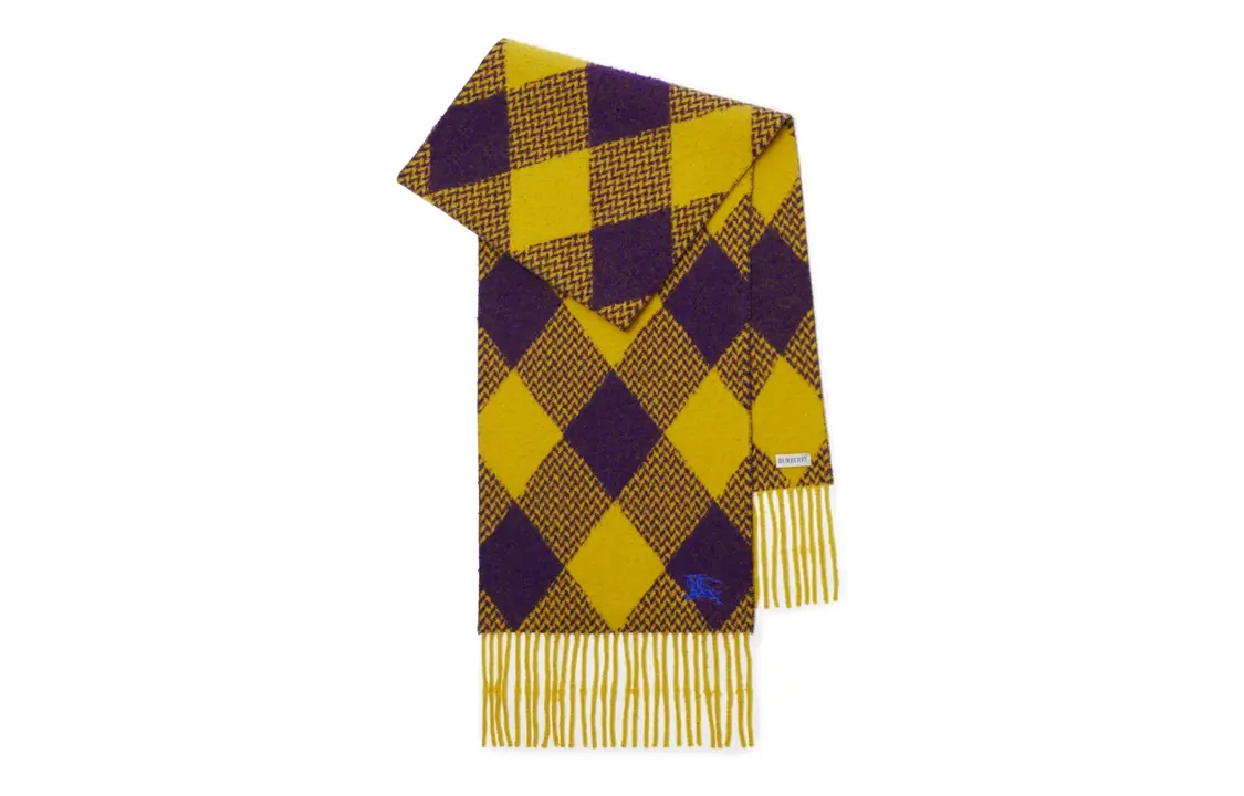 

Шарф вязаный унисекс желтый Burberry