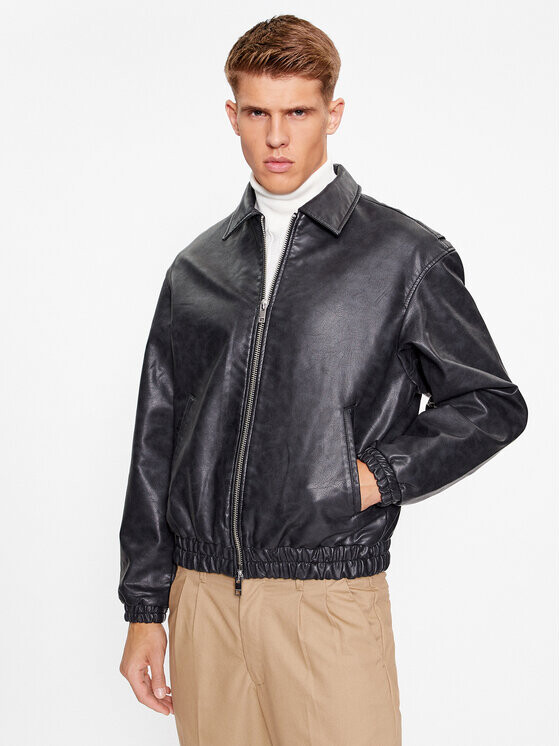 

Куртка из искусственной кожи, стандартного кроя Jack&Jones, черный