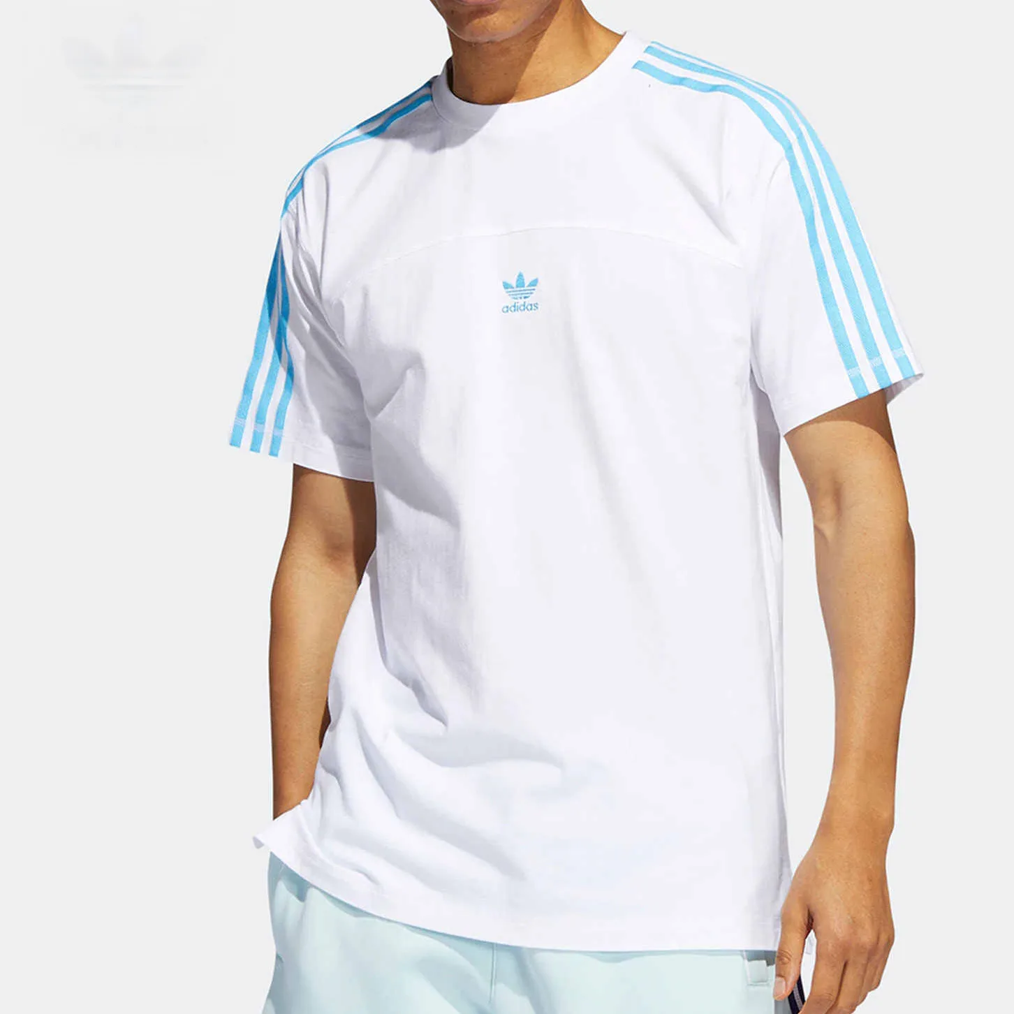 Adidas Originals Футболка мужская Sky Blue/White — фото 2