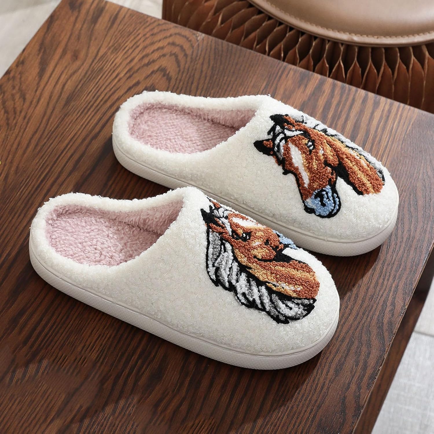 Тапочки JYSwoshoe с ворсом для женщин и мужчин, удобные домашние тапочки с памятью формы, мягкие плюшевые, теплые тапочки для дома и улицы, D 1 — фото 2