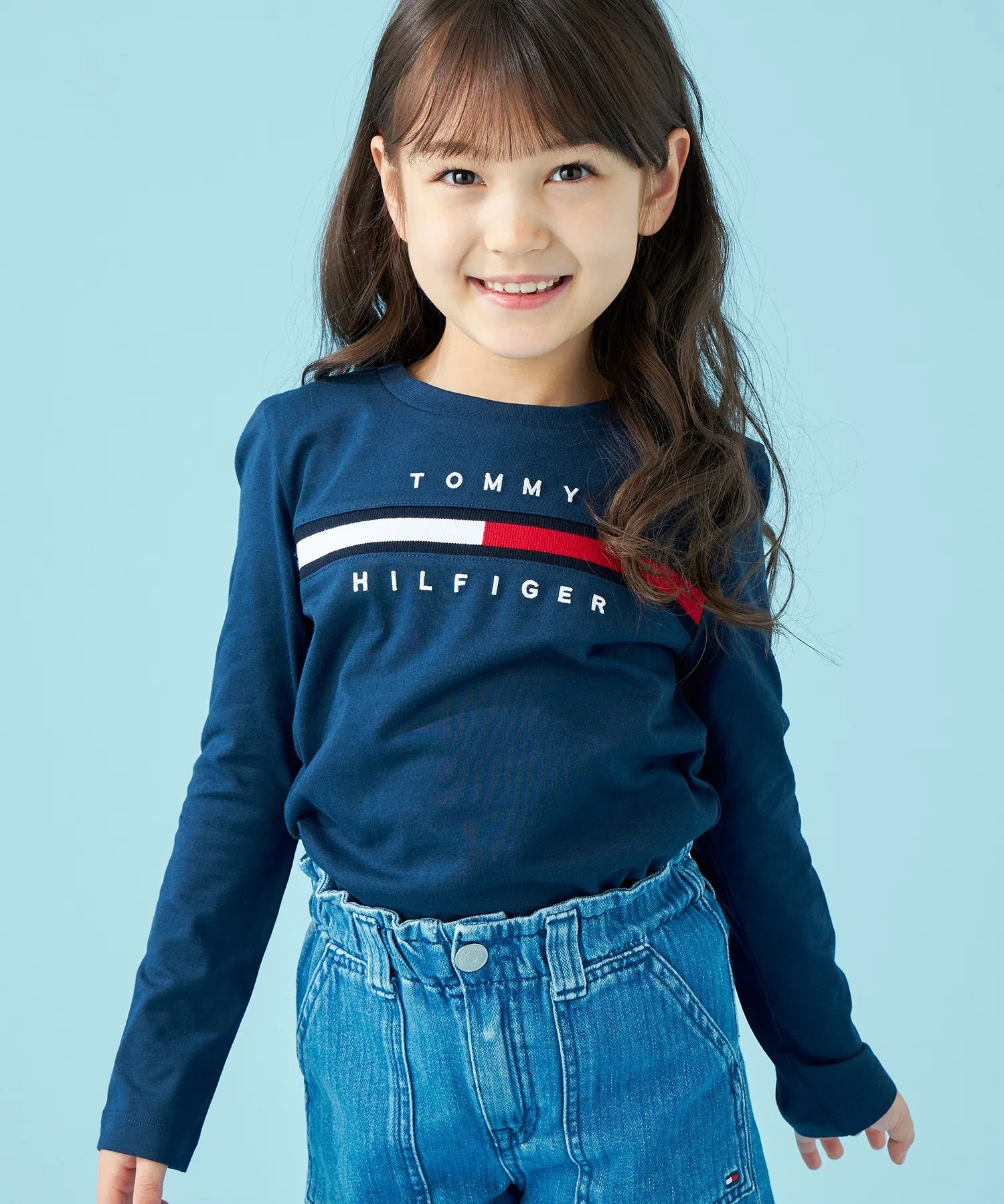 Детская футболка Tommy Hilfiger с длинным рукавом и логотипом