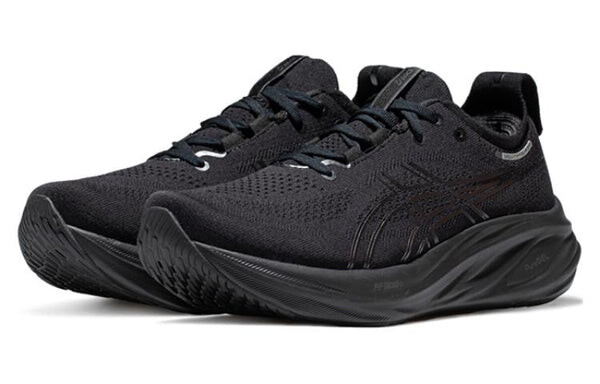 Кроссовки гель нимбус 26 ширина Asics, черный — фото 4