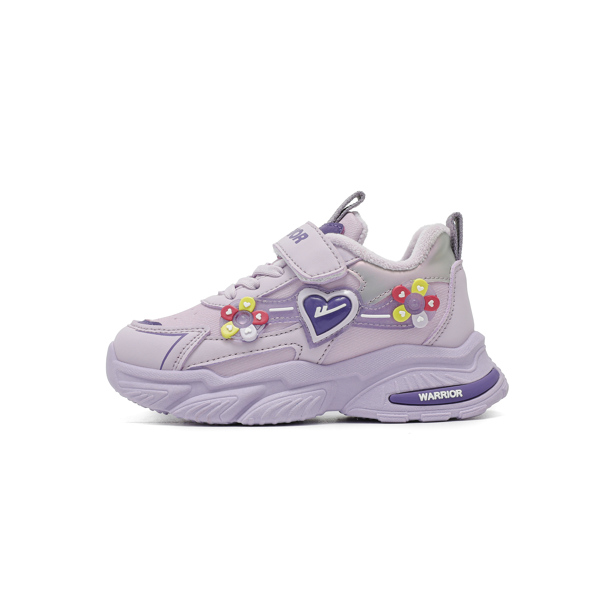 

Детские спортивные кроссовки из искусственной кожи с противоскользящей и износостойкой подошвой, хлопок, Kids' WARRIOR, фиолетовый (fleece-lined)