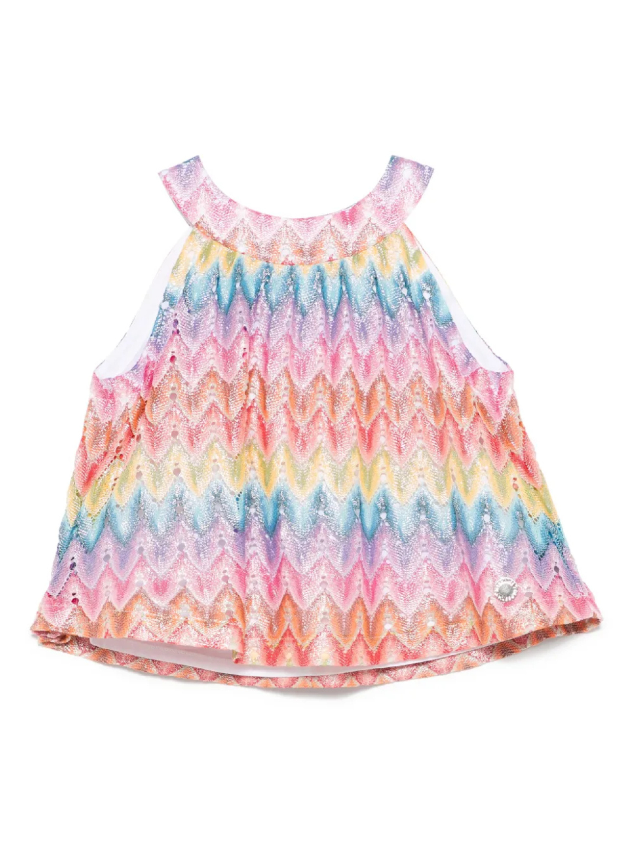

Missoni Kids блузка с узором зигзаг, розовый