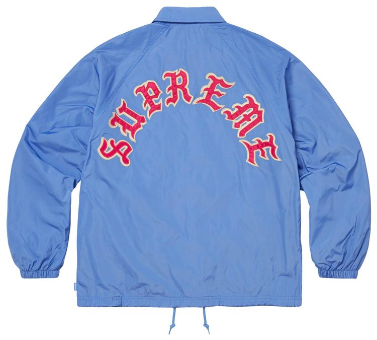 Куртка Supreme Old English Arc Coaches Jacket, светло-голубая — фото 2
