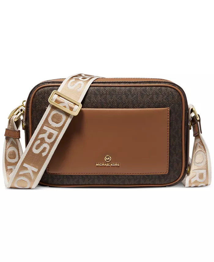 

Подпись Maeve Большая Восточно-Западная Сумка-кроссбоди с карманом Michael Kors, коричневый/бежевый