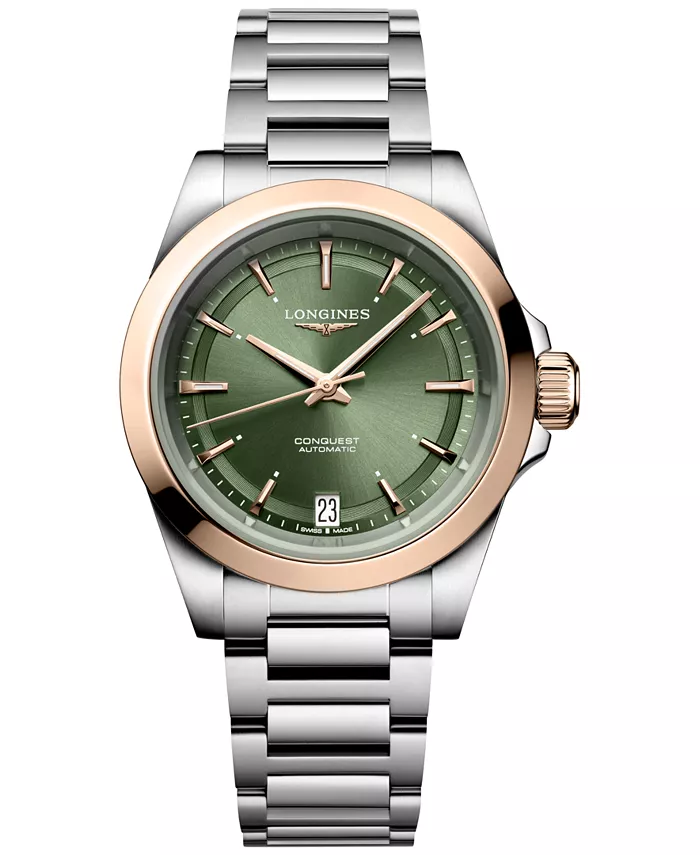 

Женские автоматические часы Swiss Automatic Conquest с браслетом из нержавеющей стали, 34 мм Longines