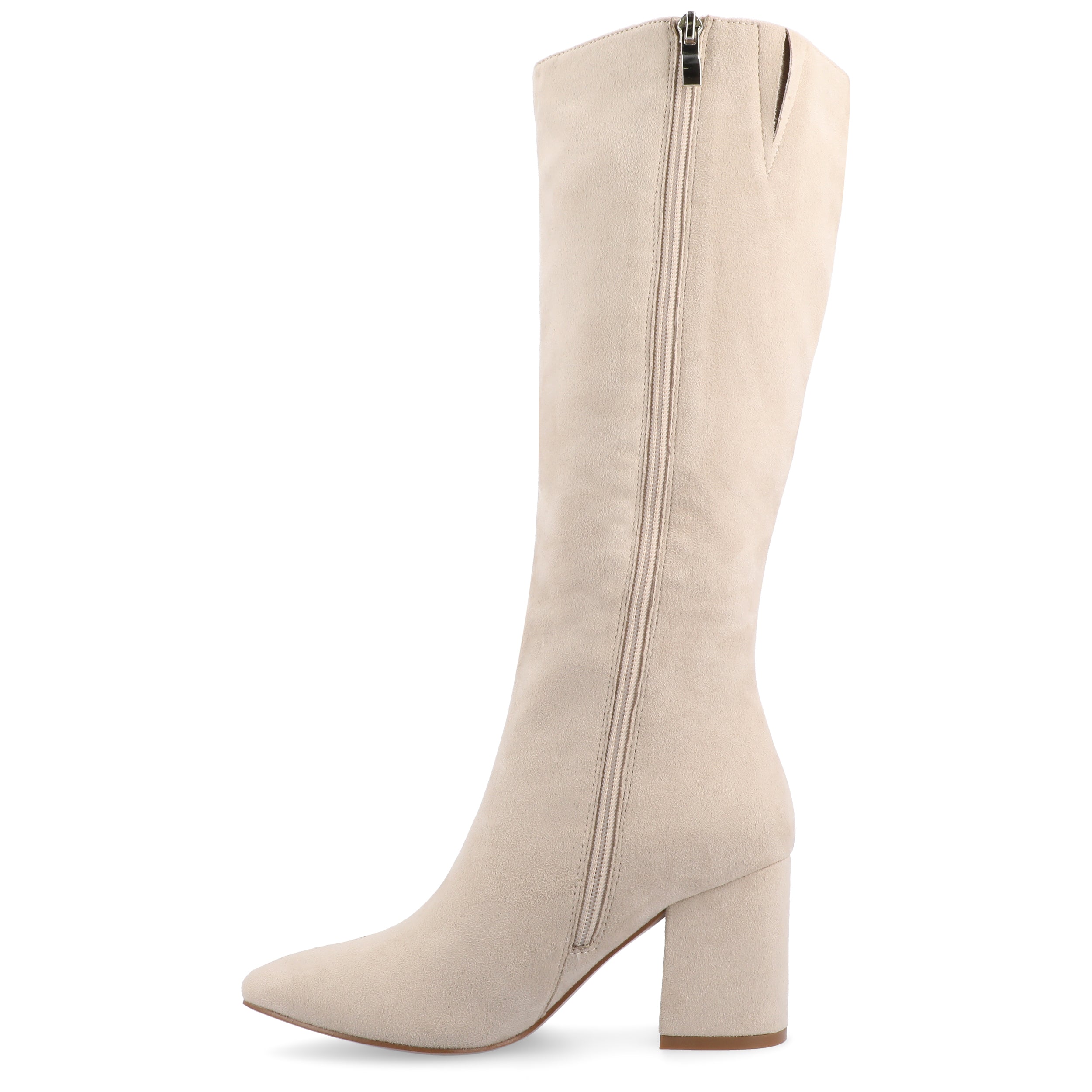 Коллекция Journee Collection Широкий размер Широкое голенище Женские сапоги Ameylia Tru Comfort с пенопластовой подкладкой, квадратный каблук, заостренный носок, серый — фото 2