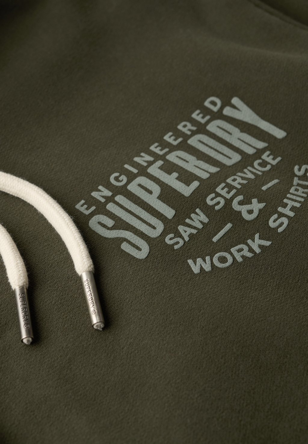 

Толстовка с капюшоном MACHINED GOODS WORKWEAR Superdry, зеленый