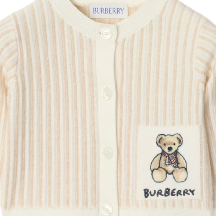 Свитер SS25 Infant And Toddler Burberry, бежевый — фото 4