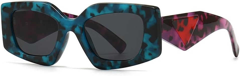 

Солнцезащитные очки в стиле ретро, ​​прямоугольные, «кошачий глаз», для женщин и мужчин, современная крупная оправа, модные широкие дужки, защита от ультрафиолета UV400 TYUVIVO, Blue-purple