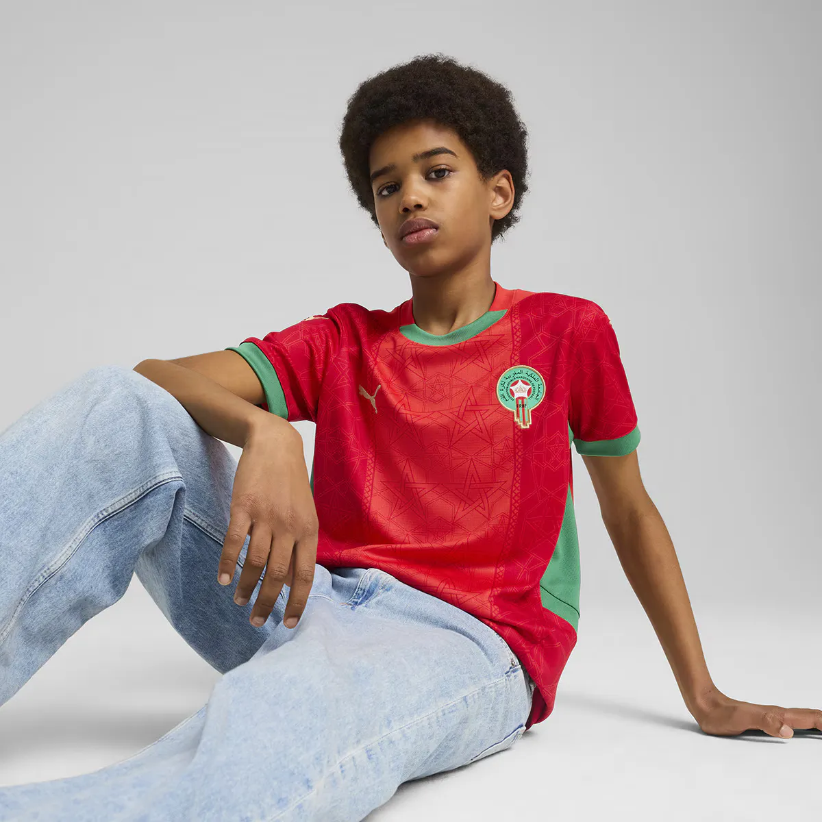 

Puma Morocco FRMF 2024-2025 1-й комплект детская футболка, красный