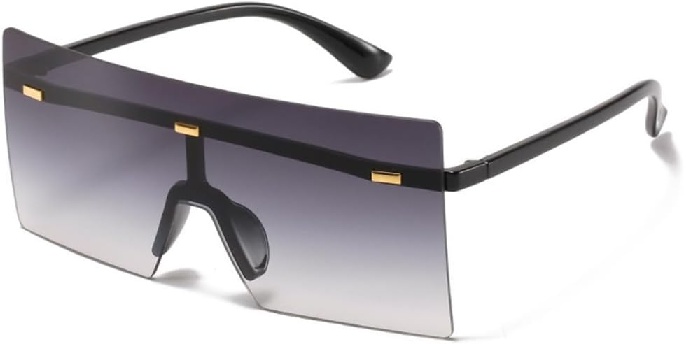 

Большие солнцезащитные очки без оправы для женщин, прозрачные, с градиентным переходом, мужские солнцезащитные очки, женские очки с защитой от УФ-излучения UV400 LANGSER, Gray