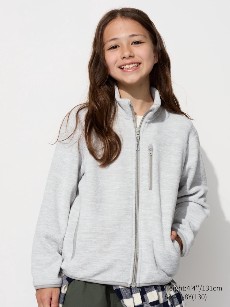 

Флисовая куртка с застежкой-молнией Uniqlo, цвет 02 серый