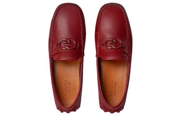 Туфли Gucci мужские, бордовый — фото 4