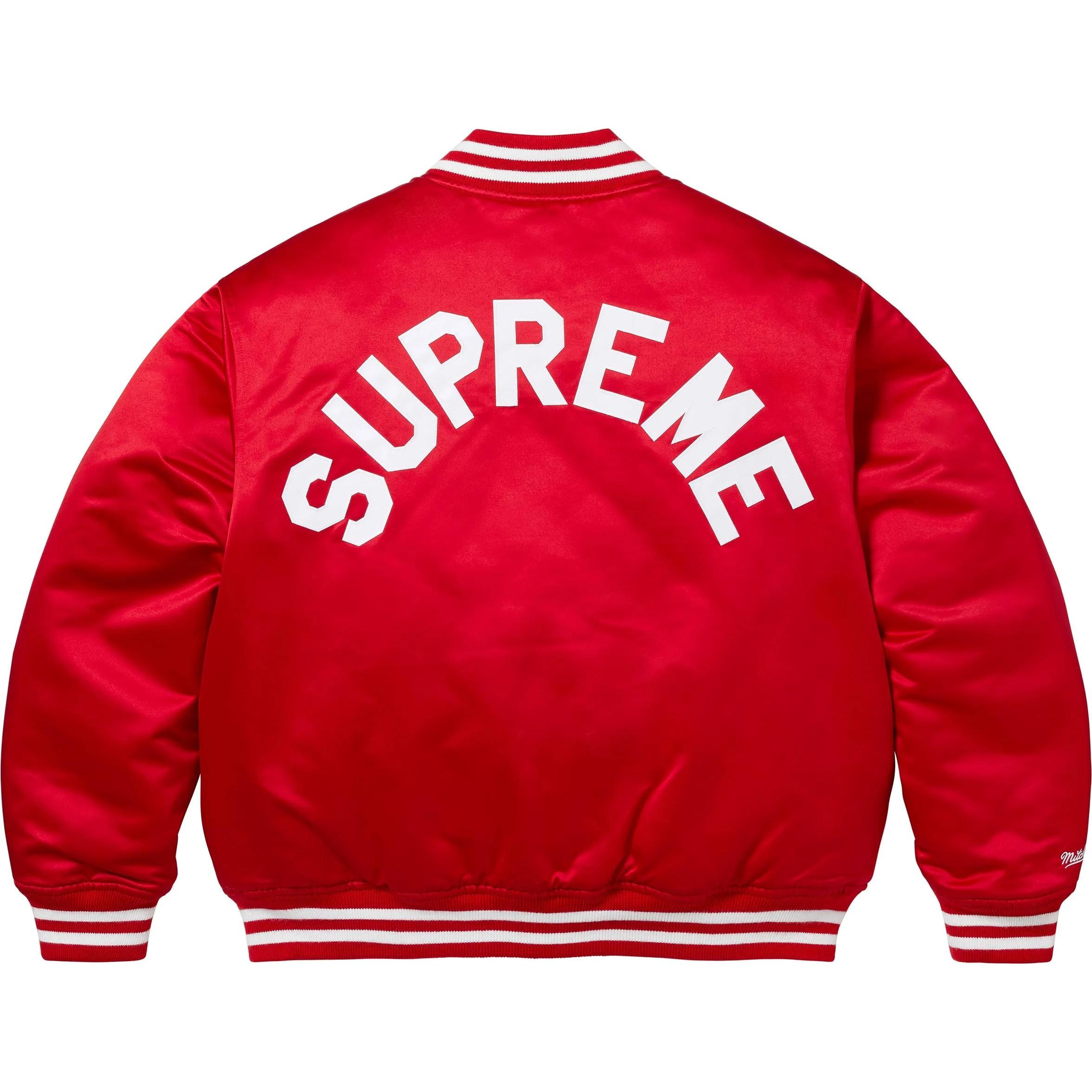 

Supreme Сатиновая бейсбольная куртка, Red/Red